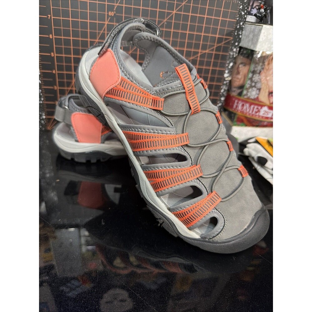 Ocean + Coast Carolye Womens 10 Sport Sandals Gray Coral WP01085W Hiking Shoes